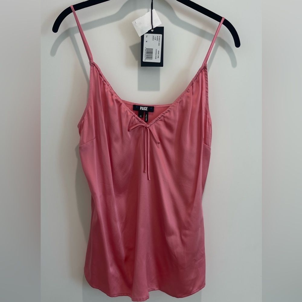 Paige 100% Silk Pink Camisole Size Medium - Like New